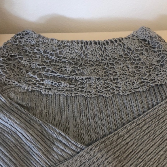 Crochet Bell Sleeve Sweater - Picture 2 of 7